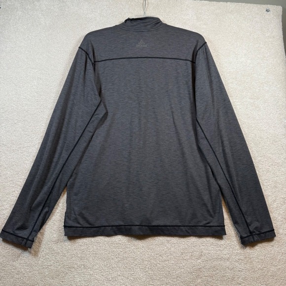 PrAna Men's Dark Gray Heathered 1/4 Zip Long Sleeve Pullover Shirt XL Breathe - Picture 3 of 7